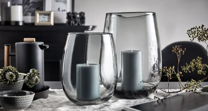 ENGELS KERZEN Windlicht LEA 24 cm schiefer