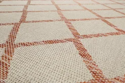 ESPRIT Outdoorteppich RHOMB 120 x 170 cm beige/rot