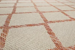 ESPRIT Outdoorteppich RHOMB 120 x 170 cm beige/rot