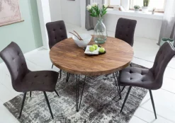 Esstisch 120 cm braun/ schwarz