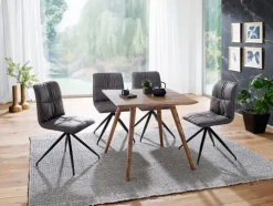 Esstisch 80 x 80 cm braun