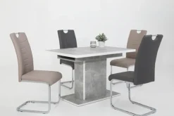 Esstisch ALICE T 120-160 x 80 cm betongrau