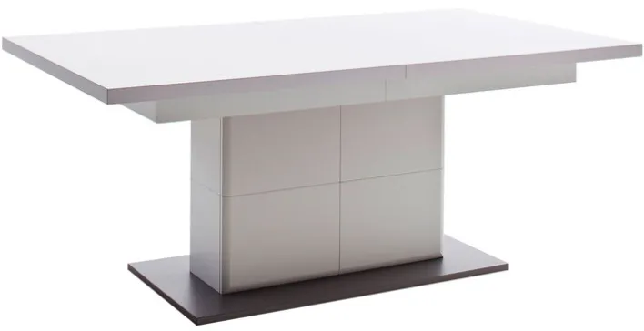 Esstisch AMORA 100 x 180-280 cm NB weiß