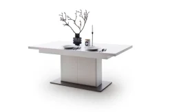 Esstisch AMORA 100 x 180-280 cm NB weiß