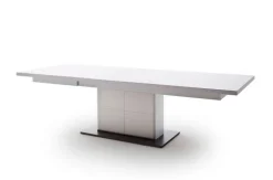 Esstisch AMORA 100 x 180-280 cm NB weiß