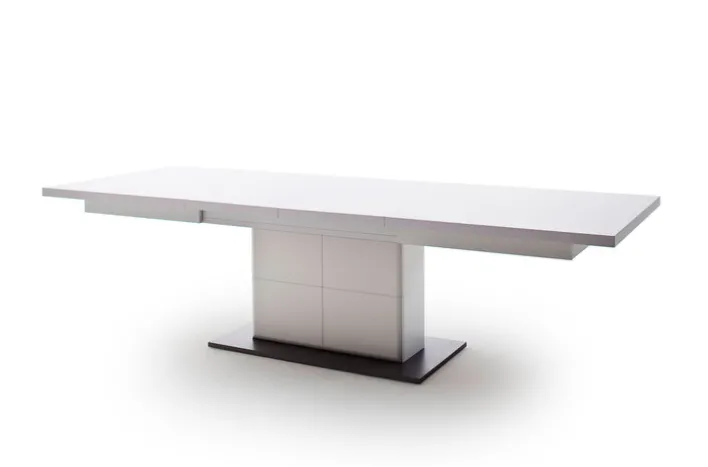 Esstisch AMORA 100 x 180-280 cm NB weiß