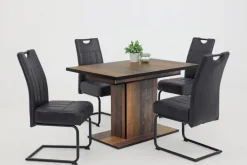 Esstisch ARIANA 120-160 x 80 cm braun