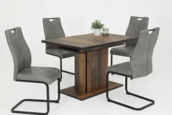 Esstisch ARIANA 120-160 x 80 cm braun