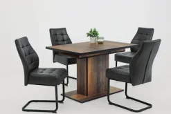 Esstisch ARIANA 120-160 x 80 cm braun