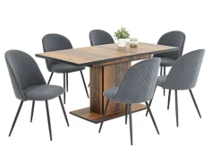 Esstisch ARIANA 120-160 x 80 cm braun