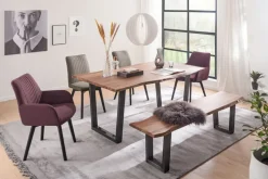 Esstisch CALABRIA 180 x 100 cm Akazie natur lackiert