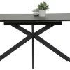 Esstisch CHANDLER 140-180 x 90/76 cm anthrazit/schwarz/Keramikoptik