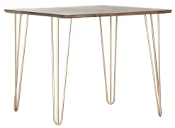 Esstisch GLORIA braun/ gold