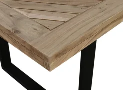 Esstisch LUANDA 180 x 90 cm Massivholz Akazie natur/schwarz