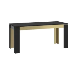 Esstisch NORICA 160-200x75,6 cm schwarz matt