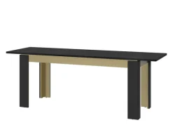 Esstisch NORICA 160-200x75,6 cm schwarz matt