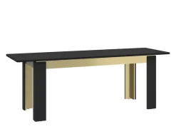 Esstisch NORICA 160-200x75,6 cm schwarz matt