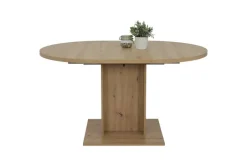 Esstisch RONDA 104 (144) x 104 cm Artisan-Eiche-Dekor braun