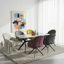 Esstisch STEVEN 90 x 180 x 76 cm Grau