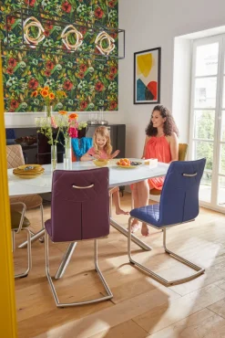 Esszimmerstuhl AMATI ST 3 MN Lederlook lila