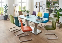 Esszimmerstuhl AMATI ST 3 MN Lederlook lila