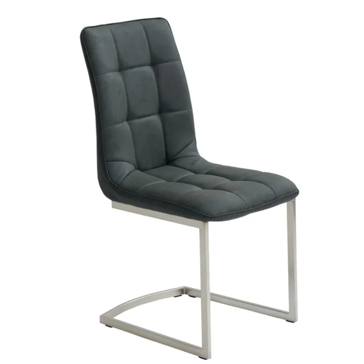 Esszimmerstuhl HURLEY Lederlook anthrazit