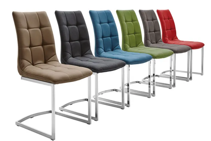 Esszimmerstuhl HURLEY Lederlook anthrazit