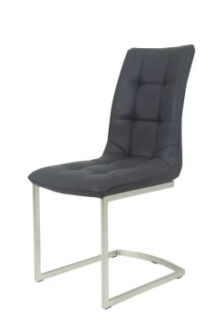 Esszimmerstuhl HURLEY Lederlook anthrazit