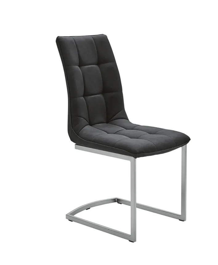 Esszimmerstuhl HURLEY Lederlook anthrazit