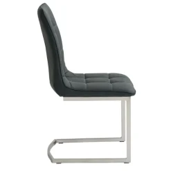 Esszimmerstuhl HURLEY Lederlook anthrazit