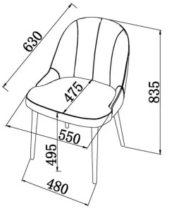 Esszimmerstuhl MARIS II 2er Set hellrot