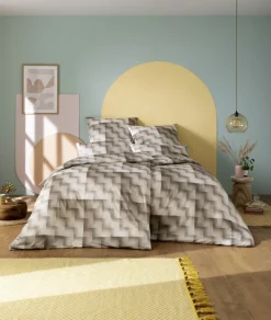 ESTELLA Mako-Satin Bettwäsche JENDRIK 155 x 220 cm sand