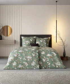 ESTELLA Mako-Satin Bettwäsche FRIDA 135 x 200 cm salbei