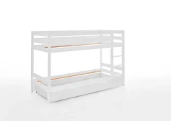 Etagenbett 90 x 200 cm Buche Massiv weiß
