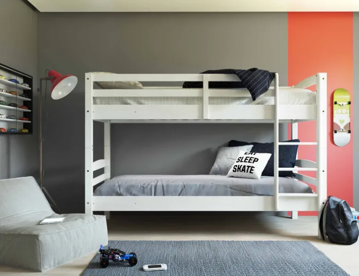 Etagenbett FREDERIK 90 x 200 cm weiß