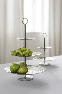 Fink Etagere TOBAGO 2stöckig silberfarbig