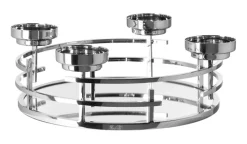 Fink Kerzenhalter ELISIO 42cm silberfarbig/vernickelt