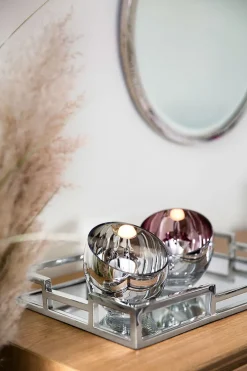 Fink Teelichthalter CANDY 11 cm silberfarbig