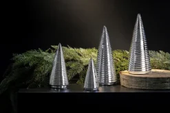 Fink Weihnachtsdekoration Dekobaum ANOUK 18,5 cm Porzellan silberfarbig