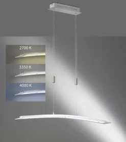 FISCHER & HONSEL CCT LED Pendellampe METIS 90 cm nickelfarbig