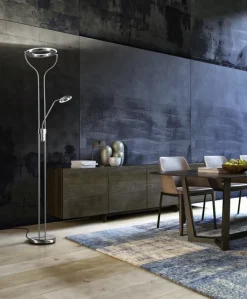 FISCHER & HONSEL Deckenfluter DAVOS, Metall, 36 x 180 cm , matt Alu-/Nickelfarbig