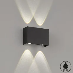 FISCHER & HONSEL LED Außenwandleuchte NAIROBI 12 x 5 cm schwarz