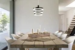 FISCHER & HONSEL LED Balkenpendel KIKU 105 cm sandschwarz