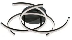 FISCHER & HONSEL LED Deckenlampe VISBY 68 cm sandschwarz