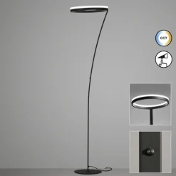FISCHER & HONSEL LED Stehleuchte SIRKO 177 cm schwarz