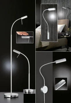 FISCHER & HONSEL LED Wandlampe RAIK I nickelfarbig mit Gestensteuerung