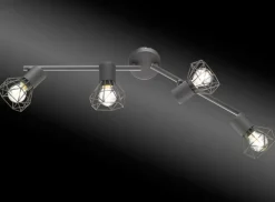 FISCHER & HONSEL Retrofit Deckenlampe RAN 4 Spots grau