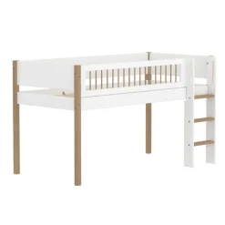 FLEXA Spielbett NOR 90 x 200 cm weiß/ braun