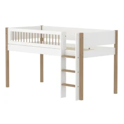 FLEXA Spielbett NOR 90 x 200 cm weiß/ braun