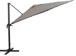 Garden FLAIR Ampelschirm NORMAN 2-teilig 300 x 300 cm hellgrau